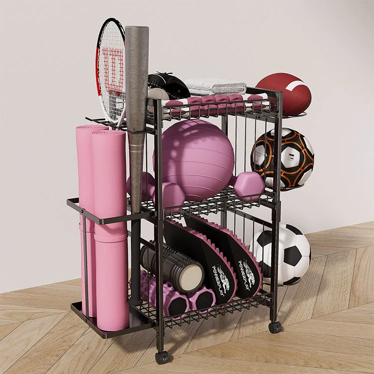 Stojací kovový stojan na jógu