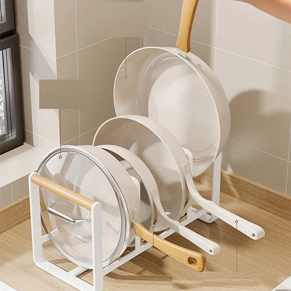 Metal Pot Lid Organizer Rack