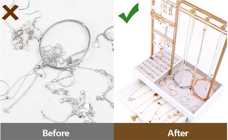 Desktop Metal Personal Jewelry Storage Rack