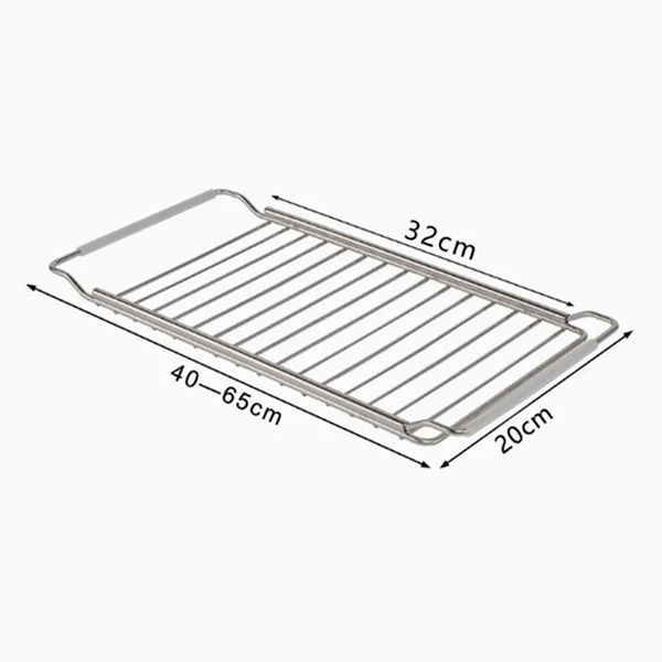 Extensible Stainless Steel Sink Drain Rack