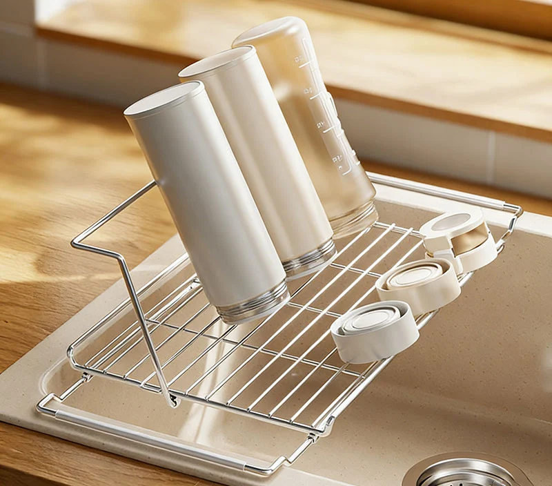Multifunctional Stainless Steel Sink Draining Rack